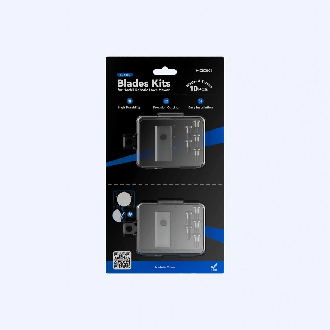 HOOKII Neomow X Series blade set with 10 SK5 carbon steel blades
