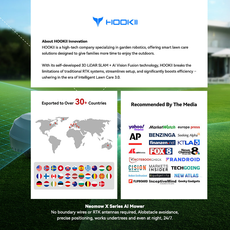 HOOKII Neomow X Robotic Lawn Mower with 3D LiDAR SLAM