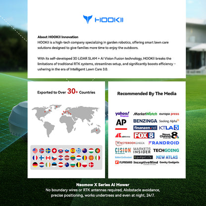 HOOKII Neomow X Robotic Lawn Mower with 3D LiDAR SLAM