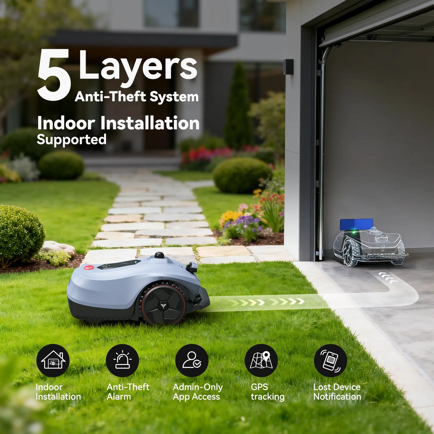 HOOKII Neomow X 2 Robotic Lawn Mower with 3D LiDAR and AI Vision System